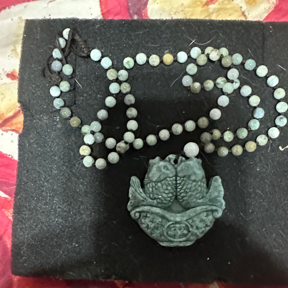 Fish Pendant Beaded Necklace